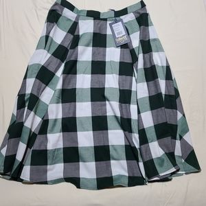 Matilde Meadow Check Swing Skirt